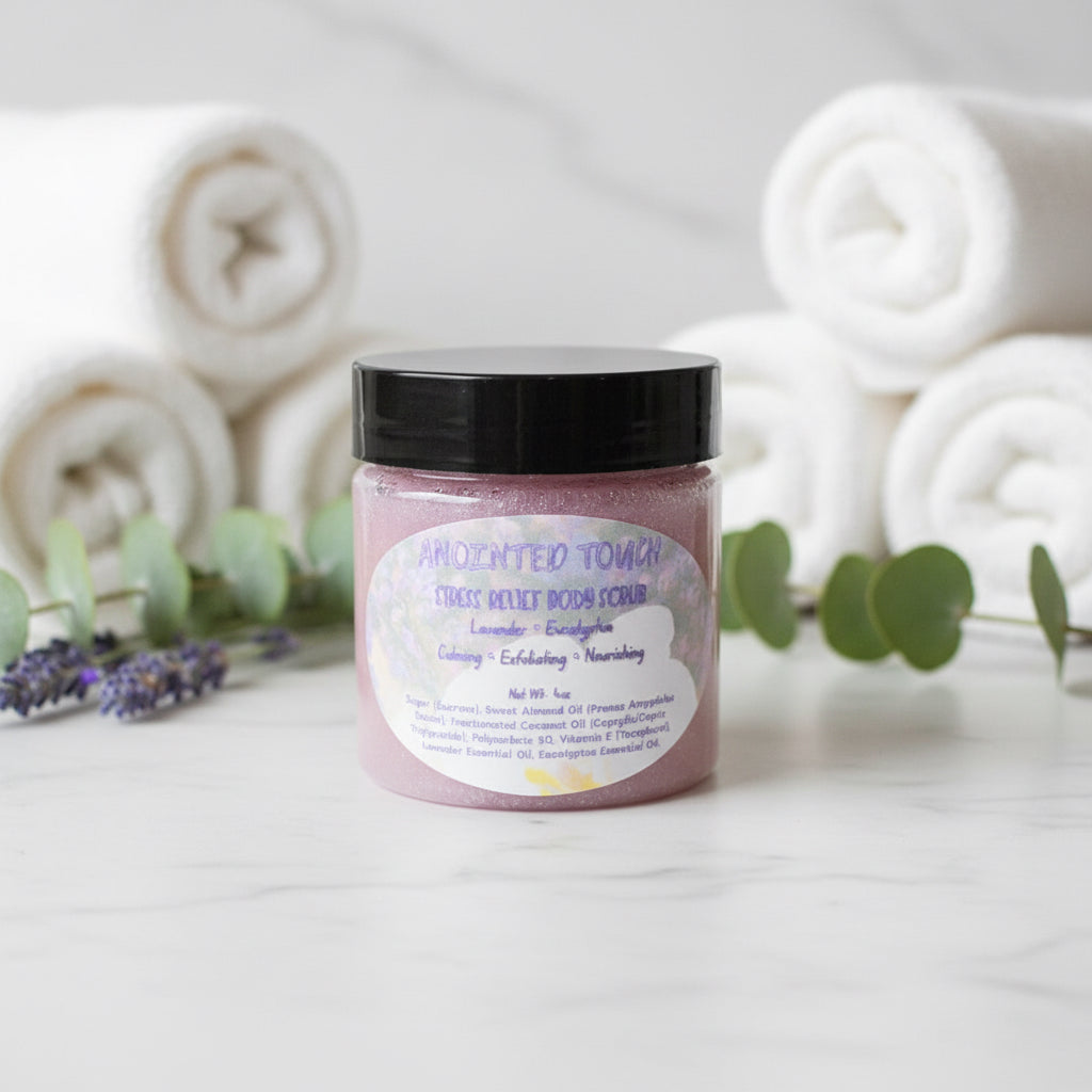 Lavender Eucalyptus Stress Relief Exfoliating Body Scrub
