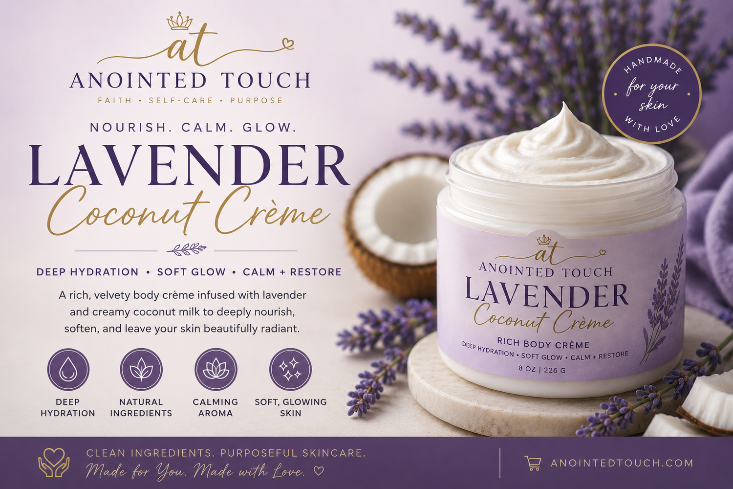 🌿 Lavender Coconut Crème