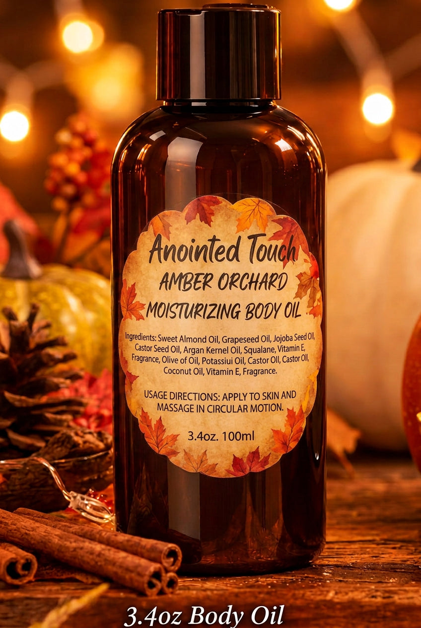🍎🍂 Amber Orchard Moisturizing Body Oil