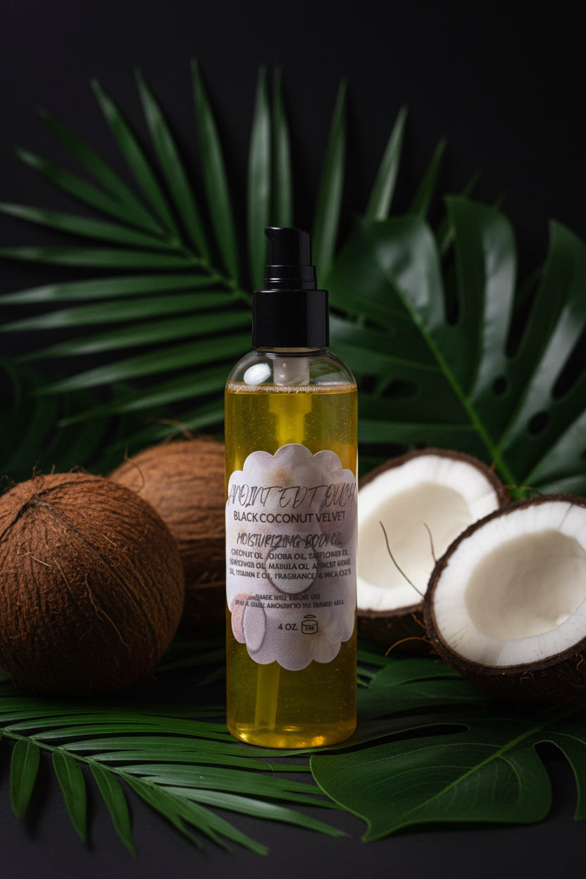 💧🖤 Black Coconut Velvet Moisturizing Body Oil