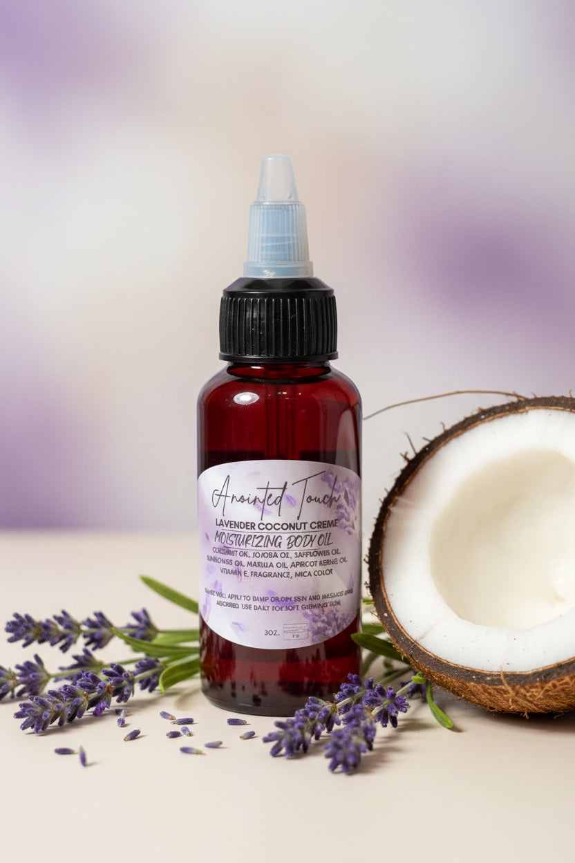 ✨🥥 Lavender Coconut Creme’ Moisturizing Body Oil