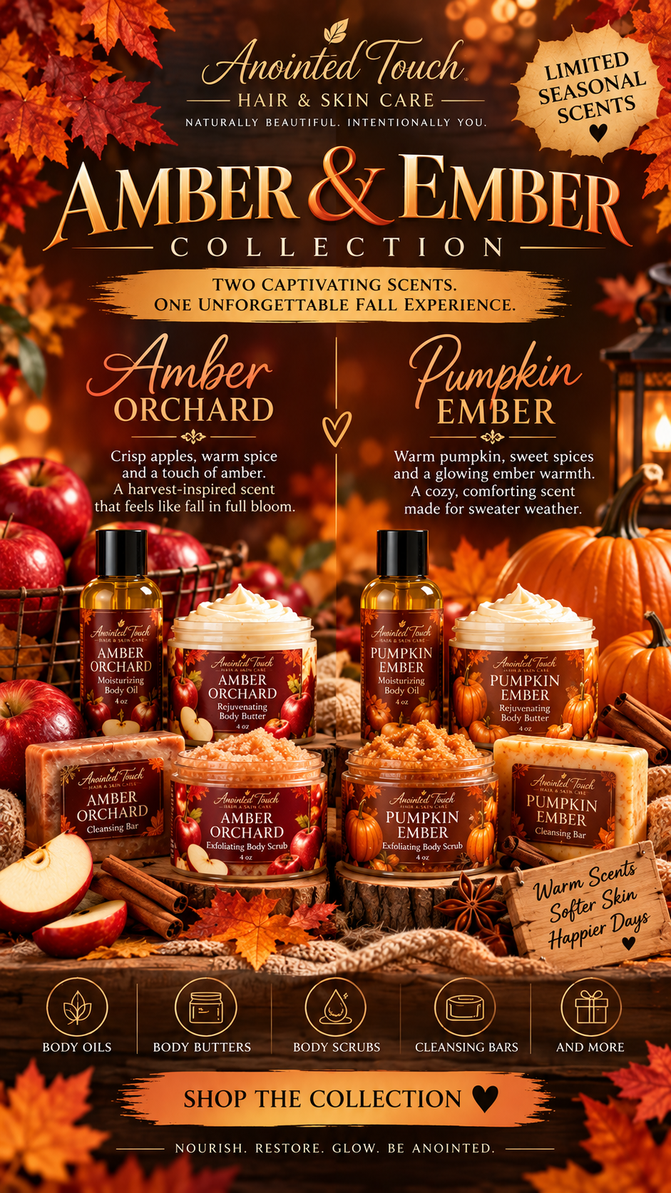 🍎🍂 Amber Orchard Whipped Sugar Scrub