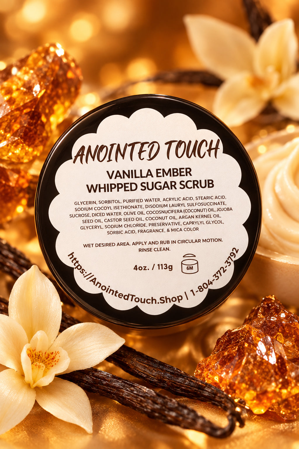 🍦🤎 Vanilla Ember Whipped Sugar Scrub