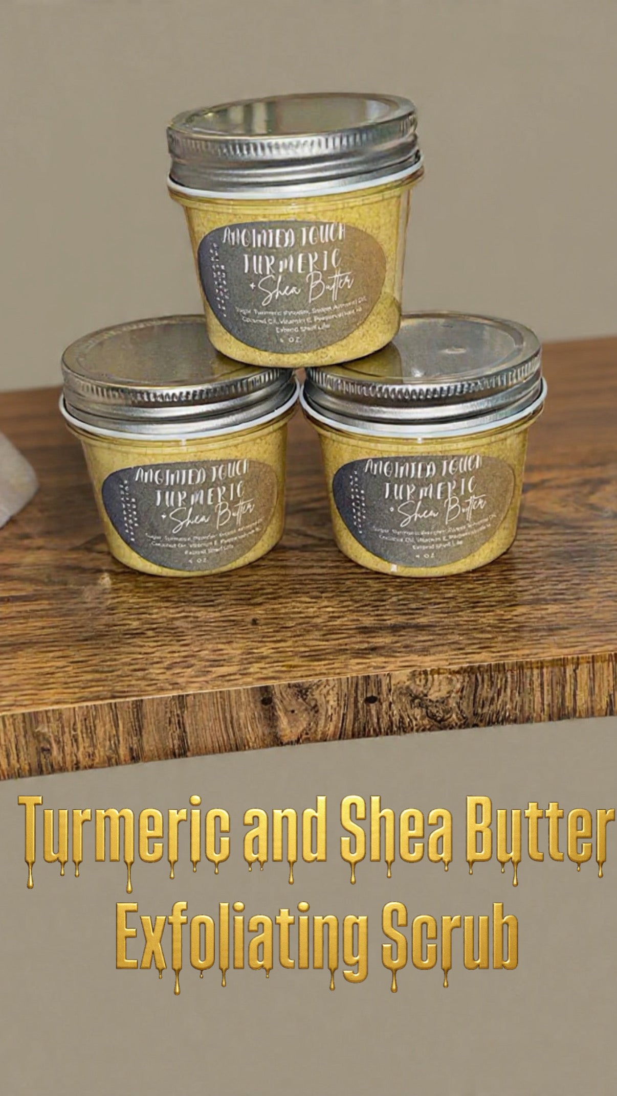 ⭐Golden Glow Turmeric & Shea Butter Exfoliating Scrub