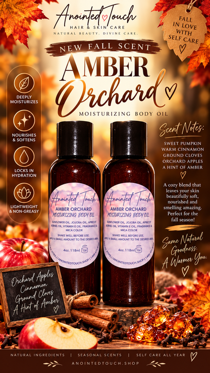 🍎🍂 Amber Orchard Moisturizing Body Oil