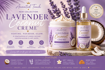 ✨🥥 Lavender Coconut Creme’ Moisturizing Body Oil