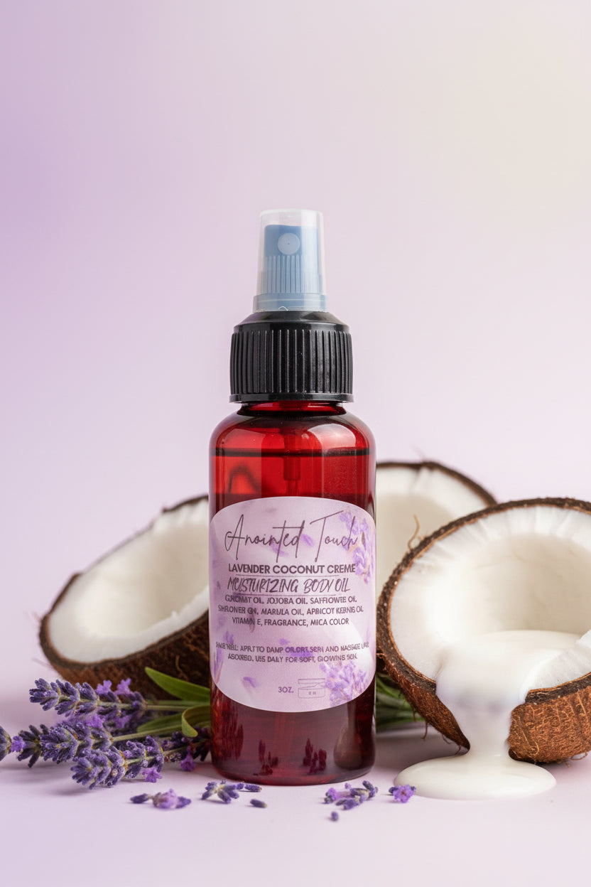 ✨🥥 Lavender Coconut Creme’ Moisturizing Body Oil